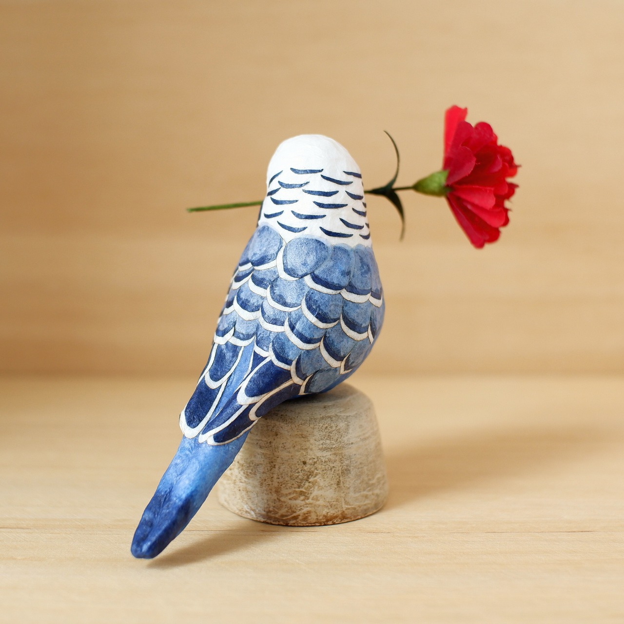 母の日ギフト『セキセイインコの贈り物』 和紙インテリア/置物