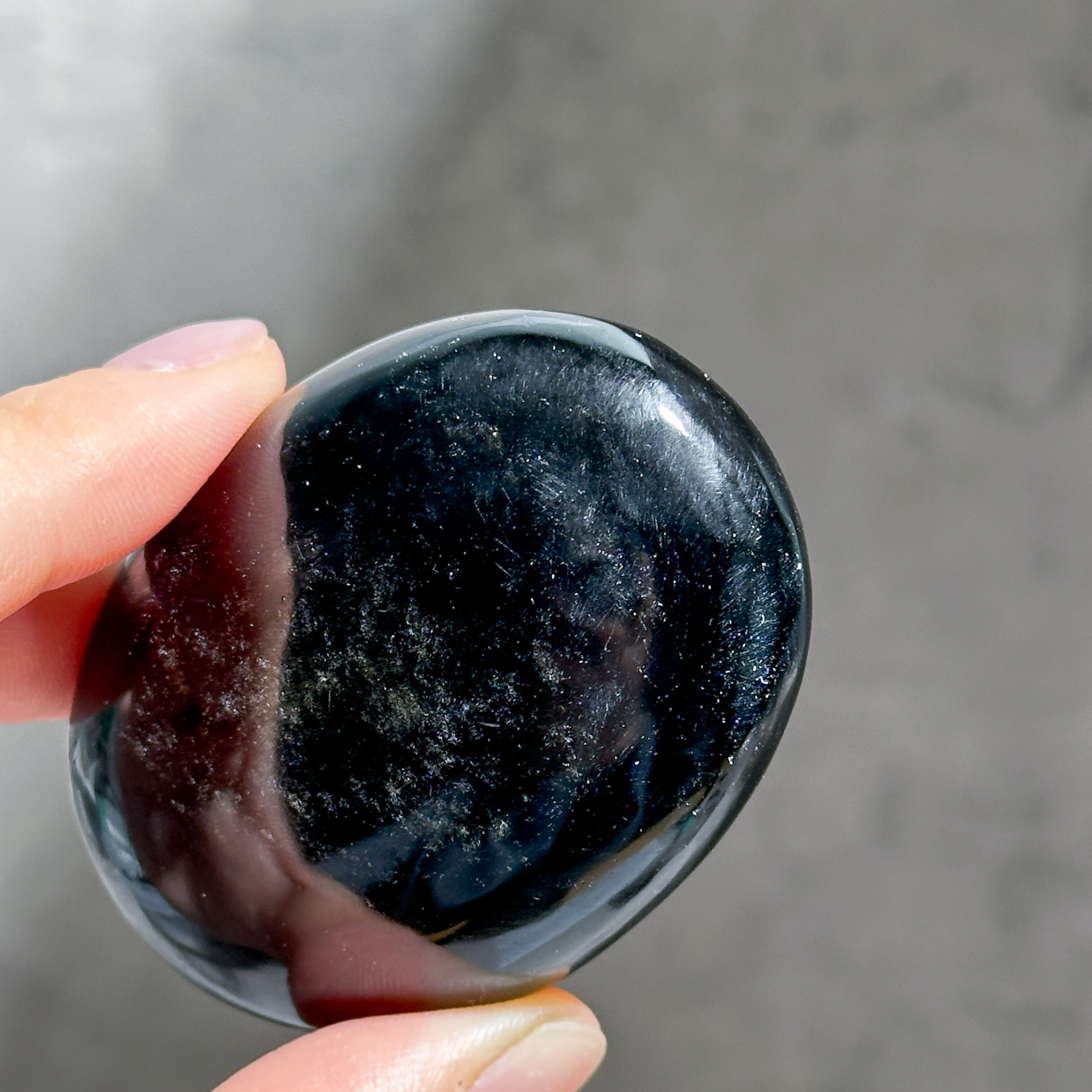 シルバーオブシディアン パーム63◇Silver obsidian◇天然石・鉱物