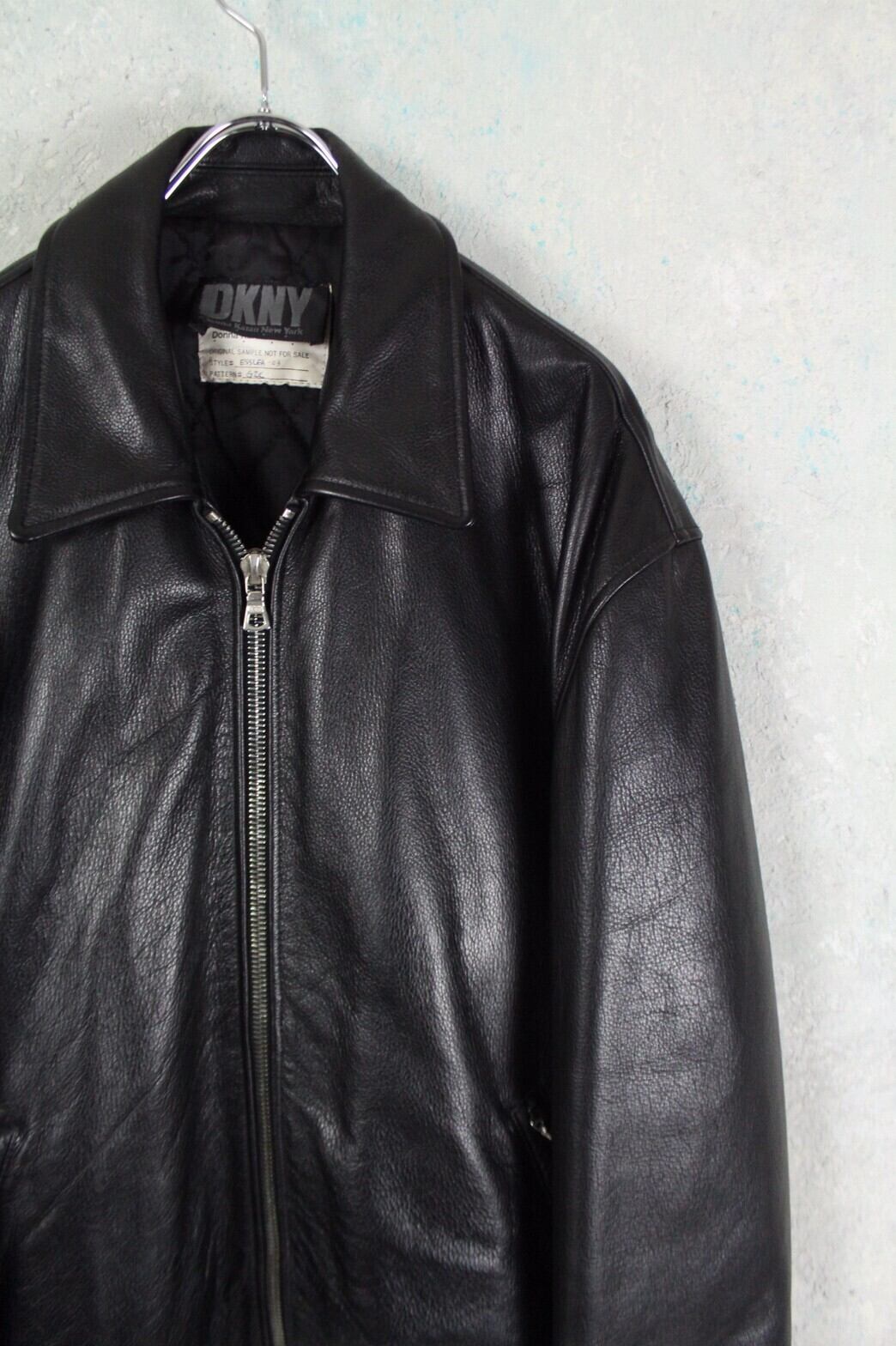 DKNY リアルレザー スイングトップブルゾン【FF-3368】 | cv