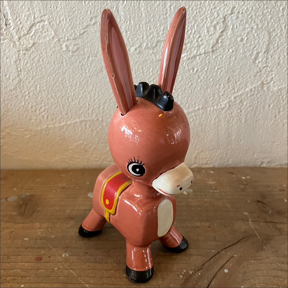 内藤ルネ ロバ フォーク 昭和レトロ 陶器製 ピンク ビンテージ アンティーク 内藤ルネ ロバ フォーク 昭和レトロ 陶器製 ピンク ビンテージ