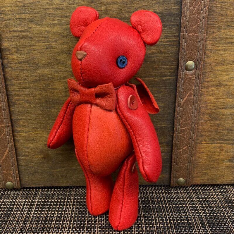 ジビエレザー鹿革ベルベア★マイスターの手作り「ベルズベア」広島レッド　写真の1点販売です