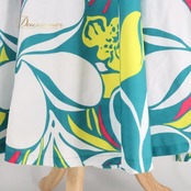 フラダンス 衣装 ALOHA STANDARDS アロハスタンダード ワンピース ドレス グリーン系 グラデーション プルメリア柄 かわいい 華やか 鮮やか 明るい 爽やか 緑 白 黄 ハワイアン アロハ ハワイアンプリント イエロー系 ピンク系 ホワイト系