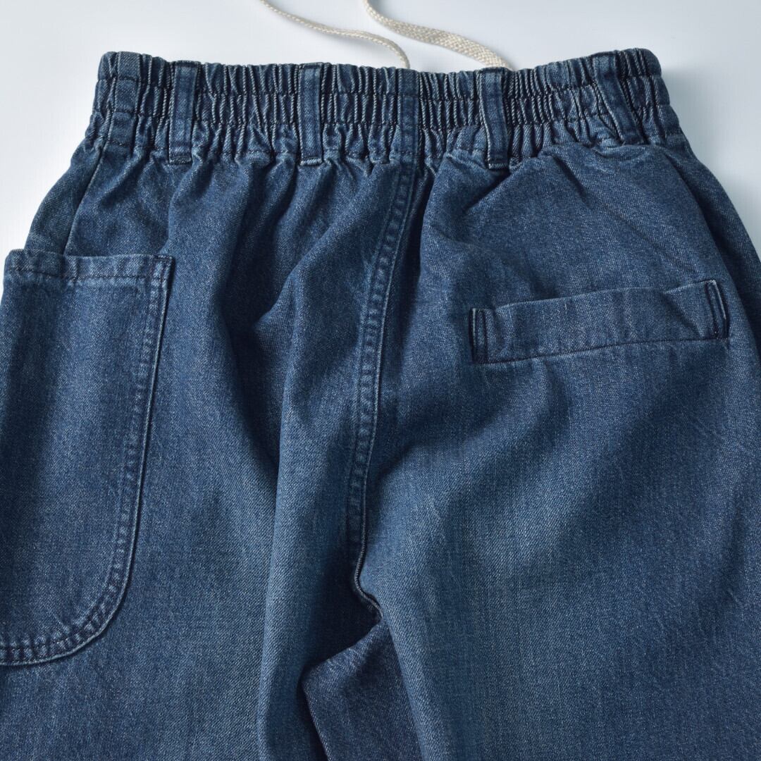 atelier naruse アトリエナルセ コットンデニムバルーンパンツ ウエストがゴムとドローコードで調整できる