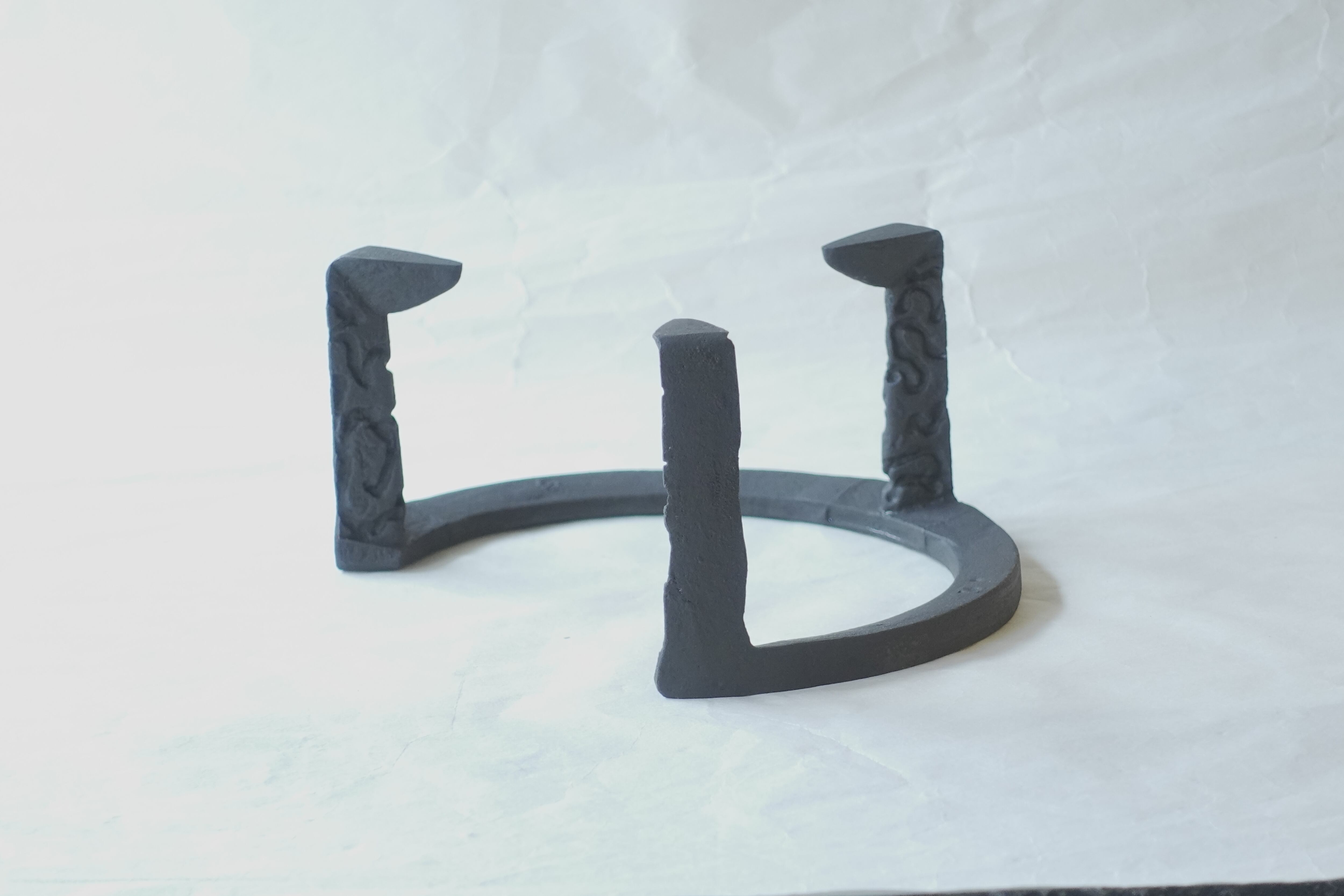 日本製 風炉用 五徳 虫食い 7寸 鉄製 | 小林漆陶