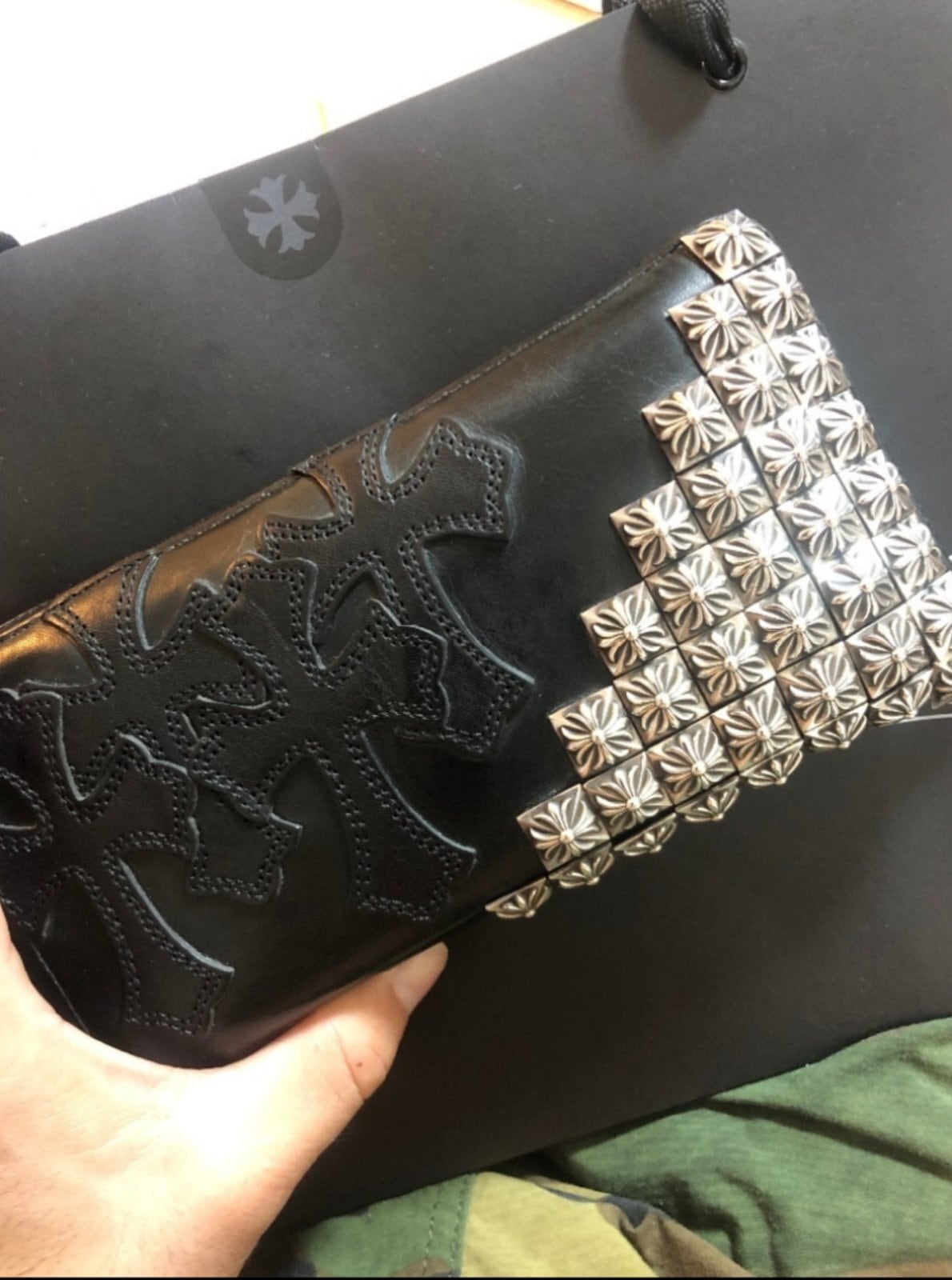 CHROME HEARTS クロムハーツ ハーフピラミッド 長財布 ウォレット