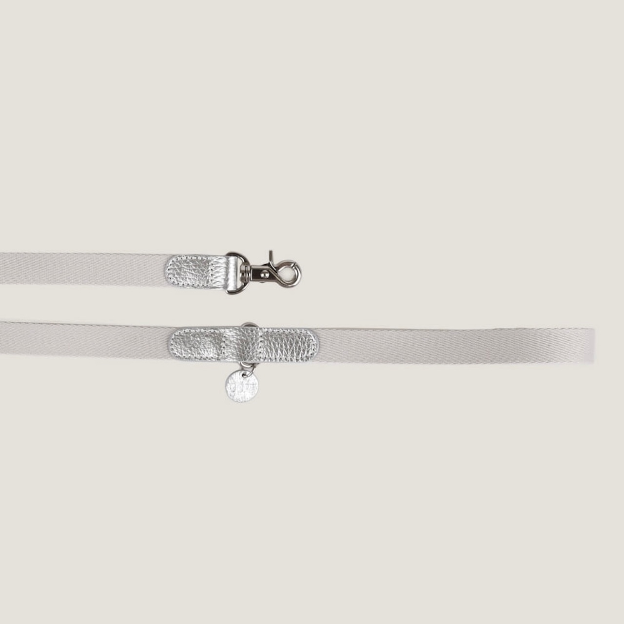 【即納】GOPE Metallic Dog Leash｜Silver × Ivory - 3