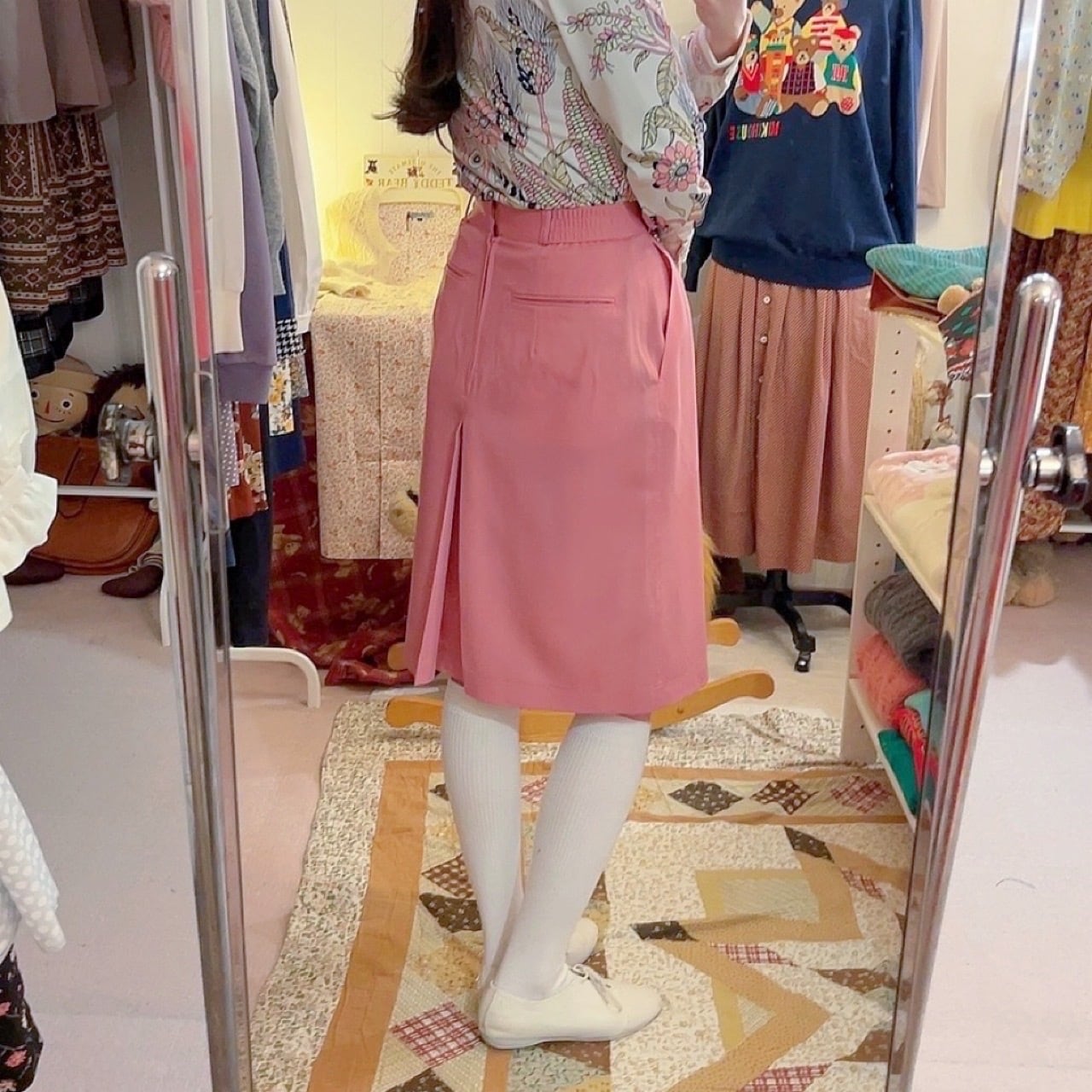 Christian Dior / pink semi tight skirt