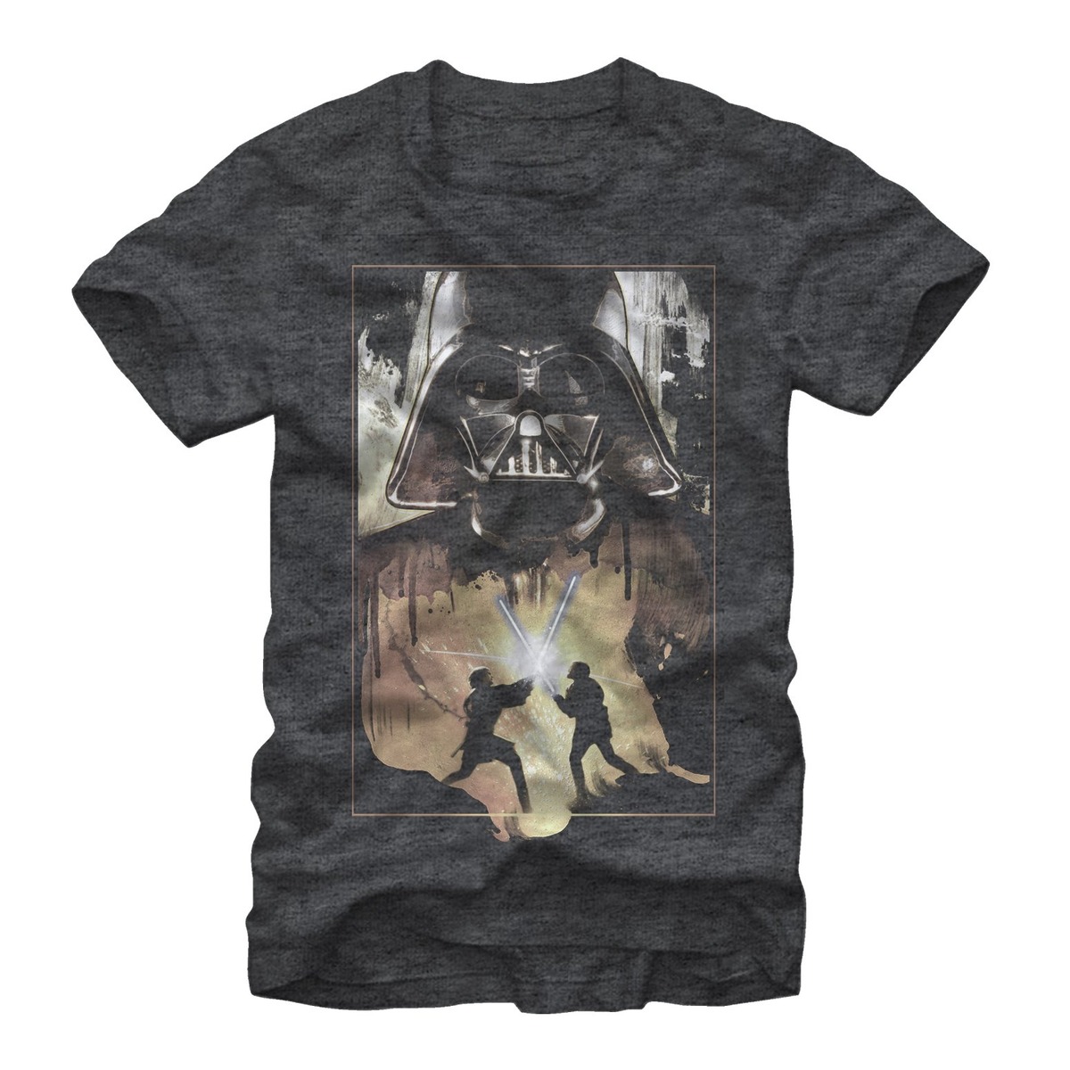 スター・ウォーズ Tシャツ Star Wars Anakin and Obi-Wan Battle Charcoal Heather