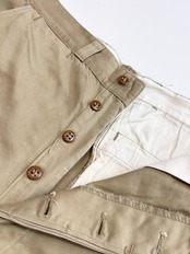 50s US ARMY KHAKI TROUSERS Size W31L33→W30L32
