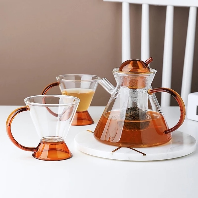 【受注】retro glass tea set　レトロガラス　ティーセット