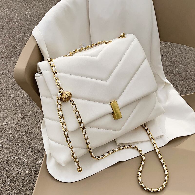 Shangxinスモールバッグハンドバッグ2020新しいトレンディなファッションオールマッチ脇の下バッグネット赤チェーンシングルショルダーメッセンジャースモールスクエアバッグ Tiancai_Wing_Bag0106269