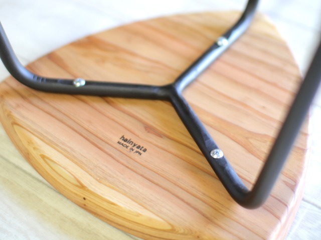 三角スツール【小】杉　アイアン　椅子