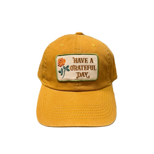 HAVE A GRATEFUL DAY #6 Panel Cap Mustard