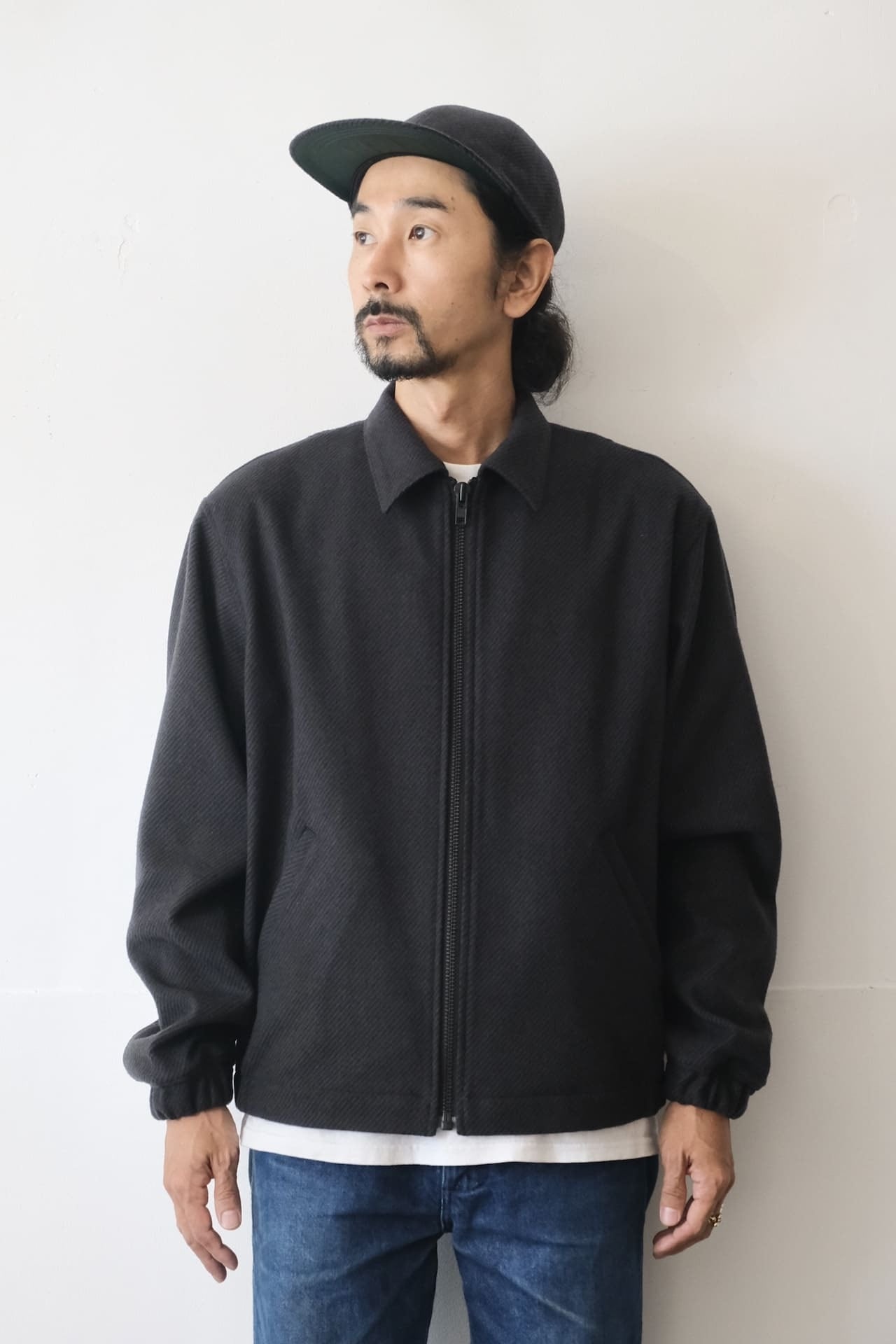 FUJITO Zip Up Blouson Charcoal,Dark Navy | Directors Web Shop