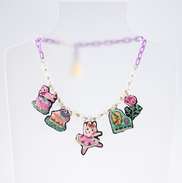 刺繍ネックレス Kitagishi Yumi / The Ballerina Rabbit