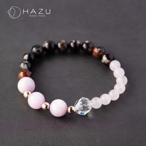 静かな華やかさの愛と守り［クンツァイト／ブラック桜瑪瑙／ローズクォーツ／水晶］