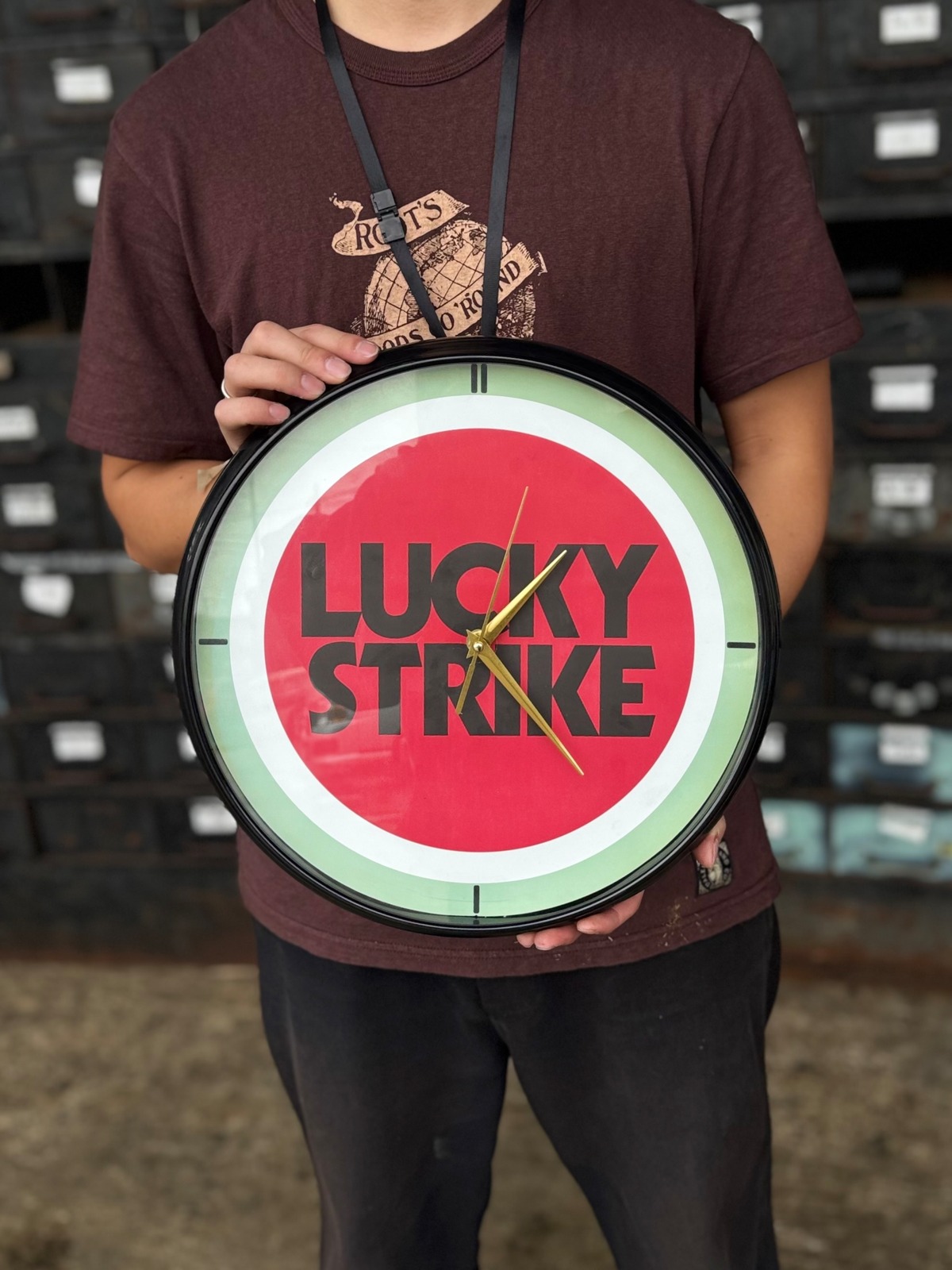 Vintage Style Lucky Strike Advertising Wall Clock | BLASTMAN
