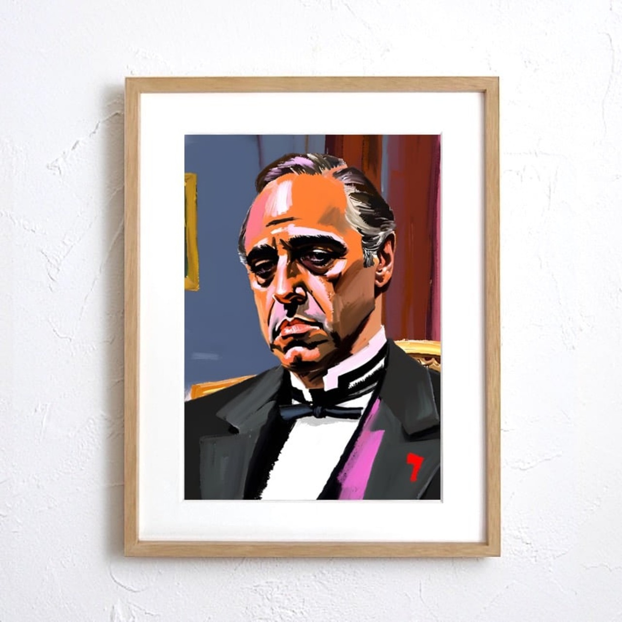 The Godfather Portrait|マーロン・ブランドを描いた名作映画アートポスター|重厚でクラシックな空間を演出するインテリアA2ポスター