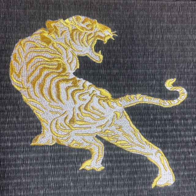 TIGER 刺繍 × 西陣織 × 和紙畳 バンブーバッグ