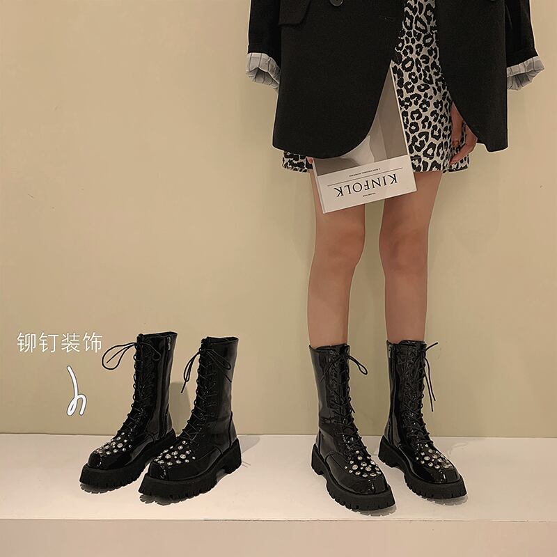 ブーツスタイルオータムウィンターレッド レース 靴 シューズ 秋物 冬物 レースアップ フェイクシューズ25634310361