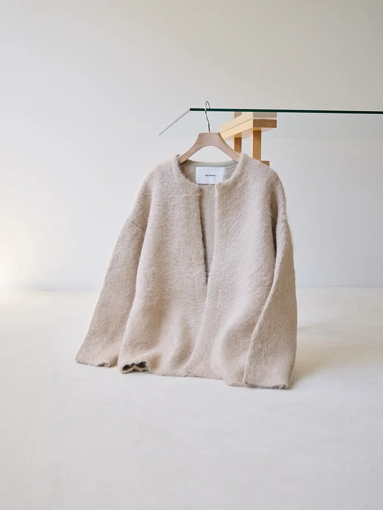 ADAWAS / アルパカファーニットカーディガン | anouk