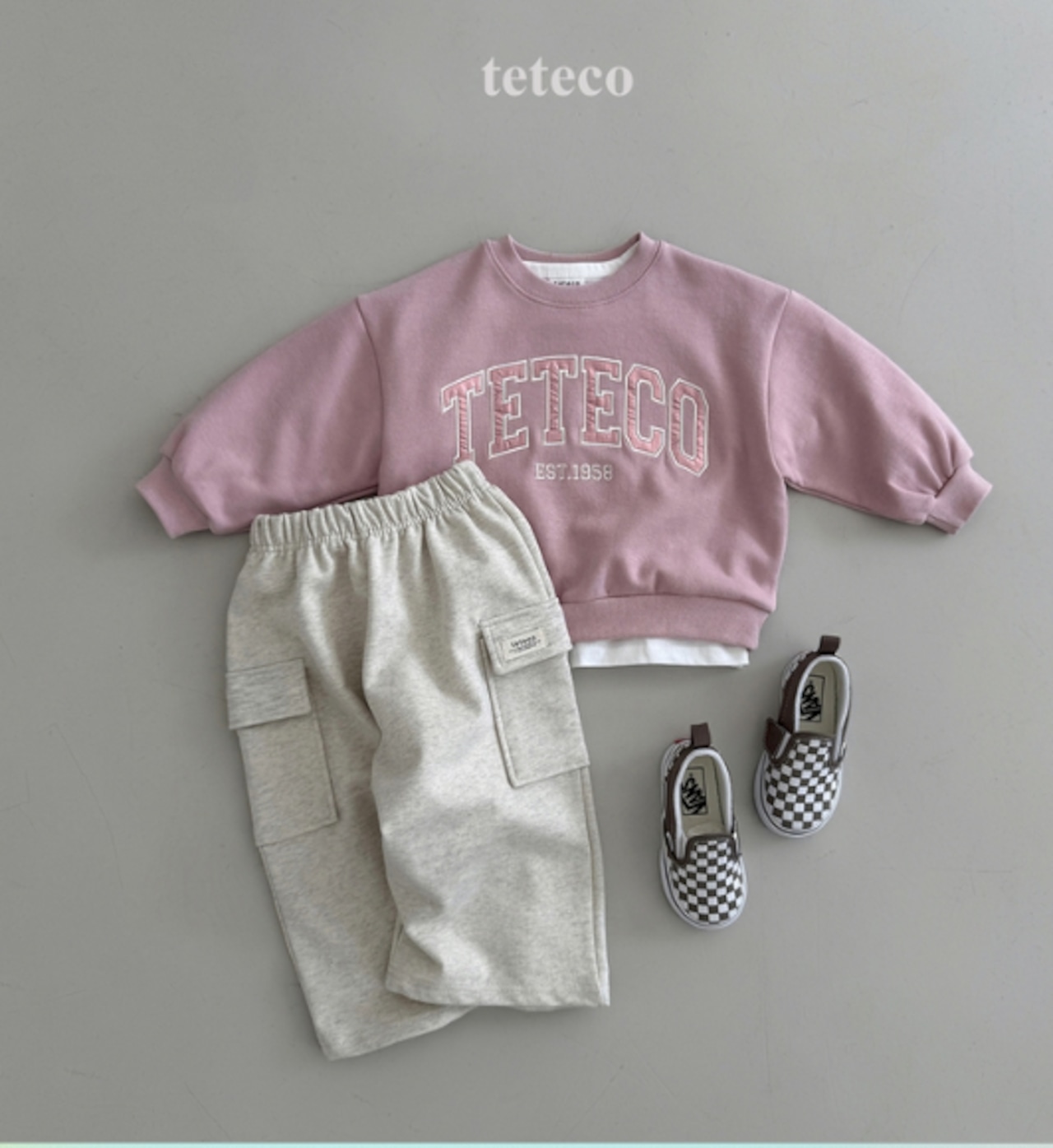 【取寄】teteco カーゴトレーニングパンツ|秋服|韓国子供服| 26/AT