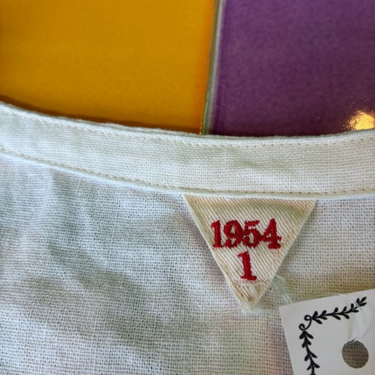 French type Linen cotton Crew neck shirt L/S White　フランスタイプ　リネンコットンクルーネックシャツ　ホワイト　ロングスリーブ　ファッション　ユニセックス　軍物　フランス軍　ミリタリー　長袖　インナー　ブラウス