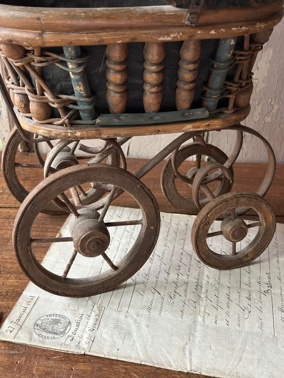 19世紀末 ドール用ベビーカー 乳母車 | Brocante de La Cocotte