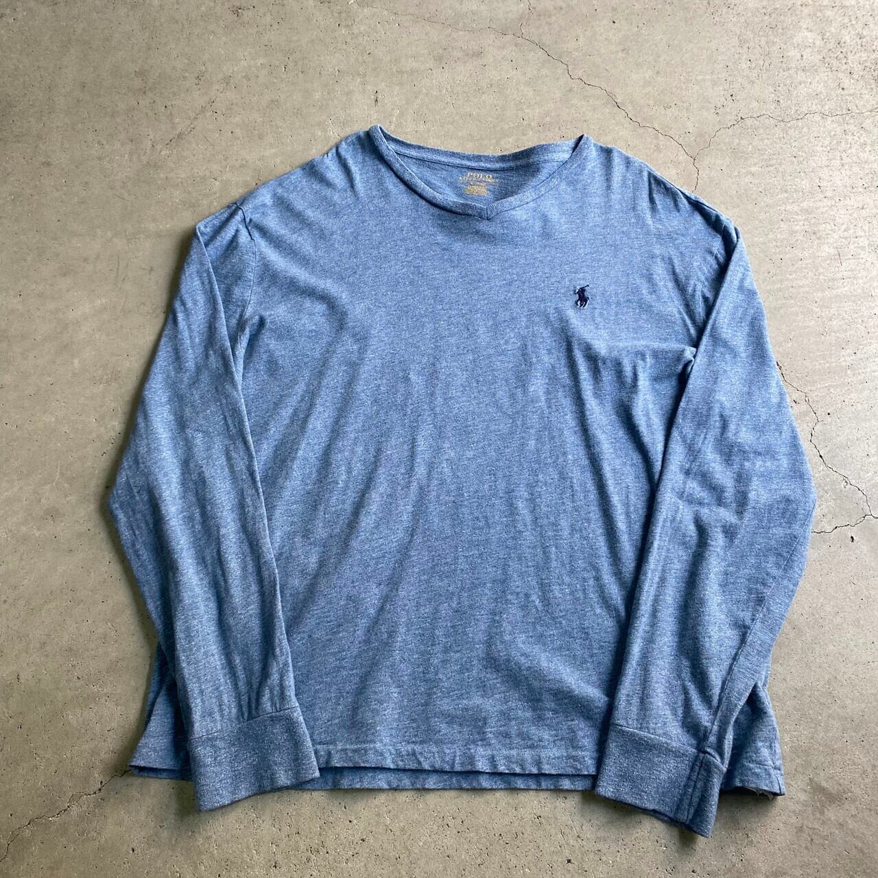 ポロラルフローレン　ロンT 長シャツ　Vネック　ワンポイントロゴ POLO RALPH LAUREN ラルフローレン ワンポイントロゴ ロングTシャツ