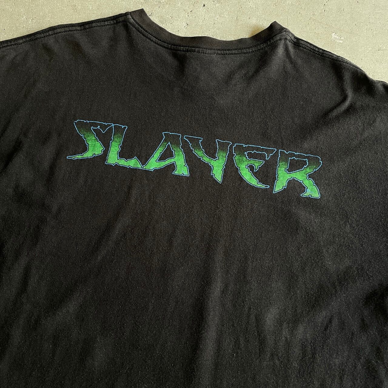 00年代 SLAYER スレイヤー 両面プリント バンドTシャツ メンズXL 古着 