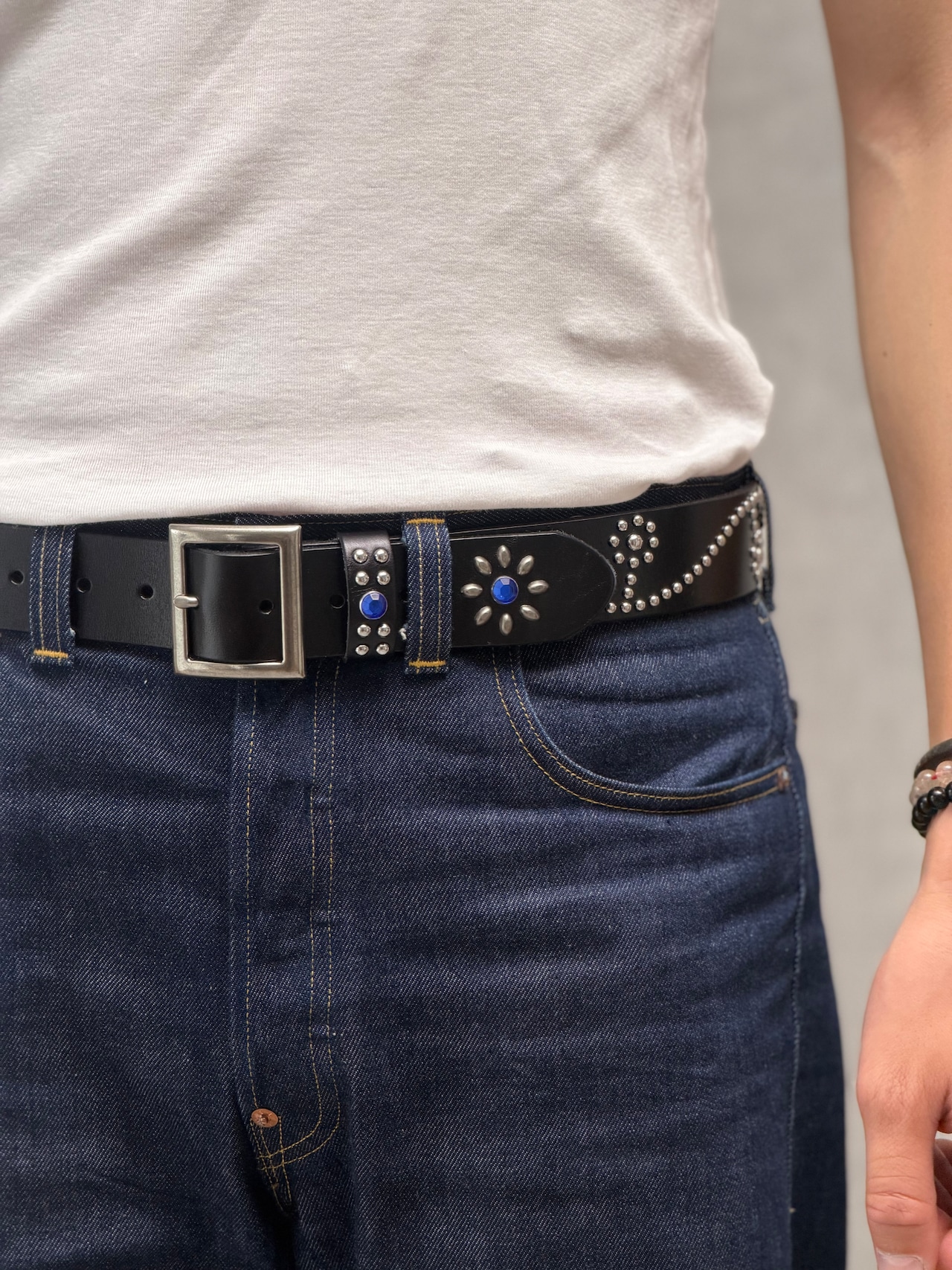 Blue Stone Studded Belt