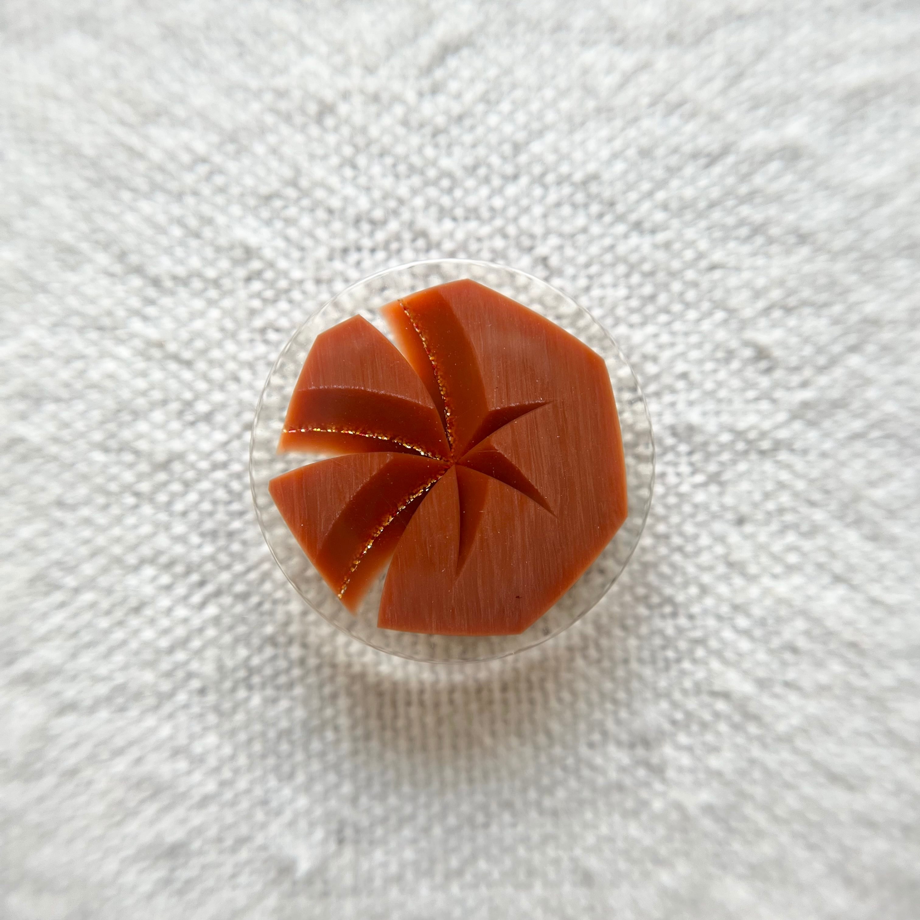 へプタゴンフラワー×ブラウン 20㎜