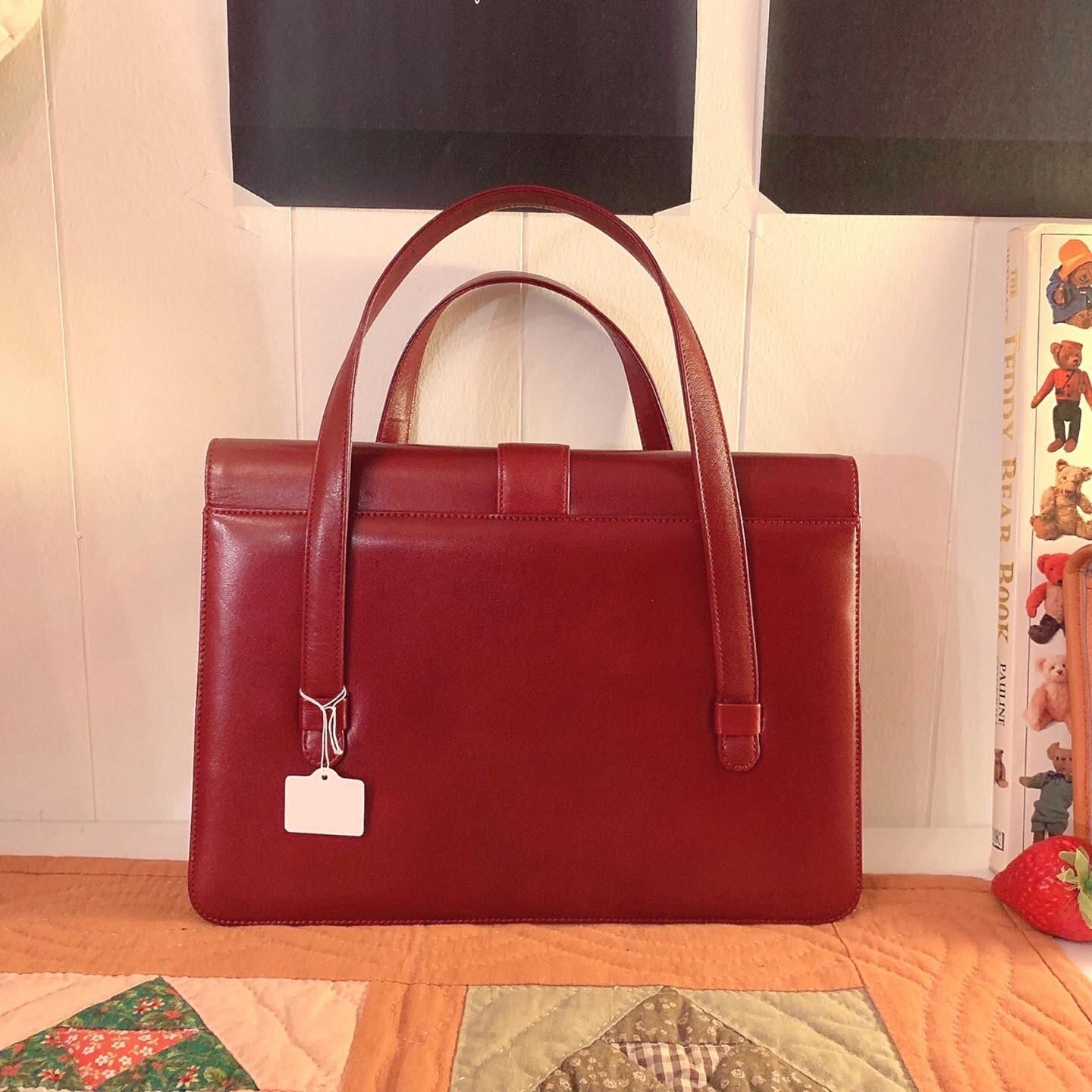bordeaux square hand bag