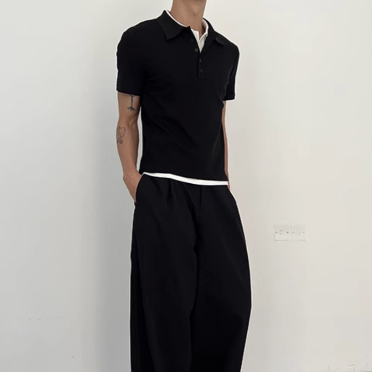 スリムフィットポロシャツ　0782