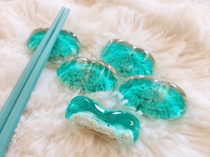 483.オーシャンレジンアート 箸置き(砂浜入り)