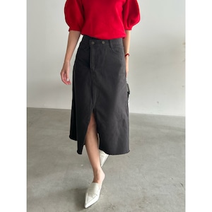 【即納】SLIT DENIM SKIRT