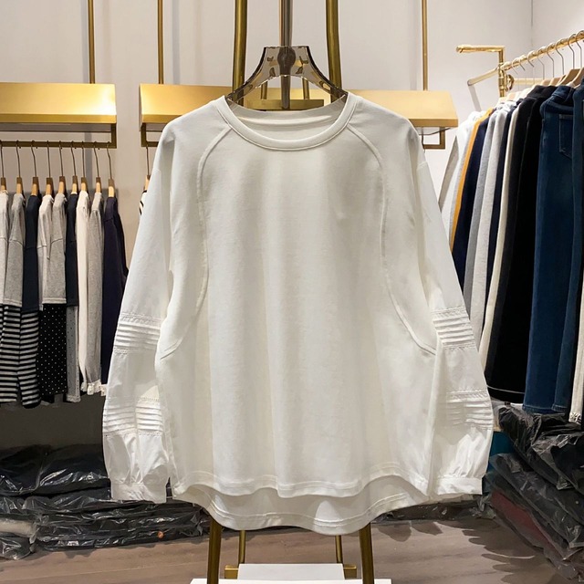 やわらか立体袖デザイン プルオーバー Ln00469