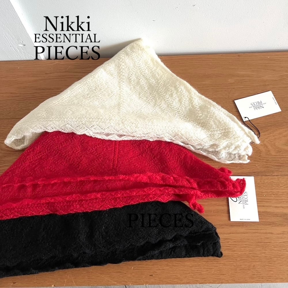 Nikki ESSENTIAL PIECES 今季ショール Nikki ESSENTIAL PIECES/ニッキエッセンシャルピーシーズ・Kid Mohair