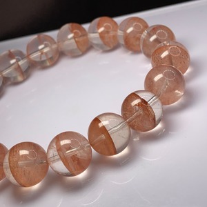 美しいバイカラー☆砂時計水晶♪アンフィボールインクォーツブレスレット