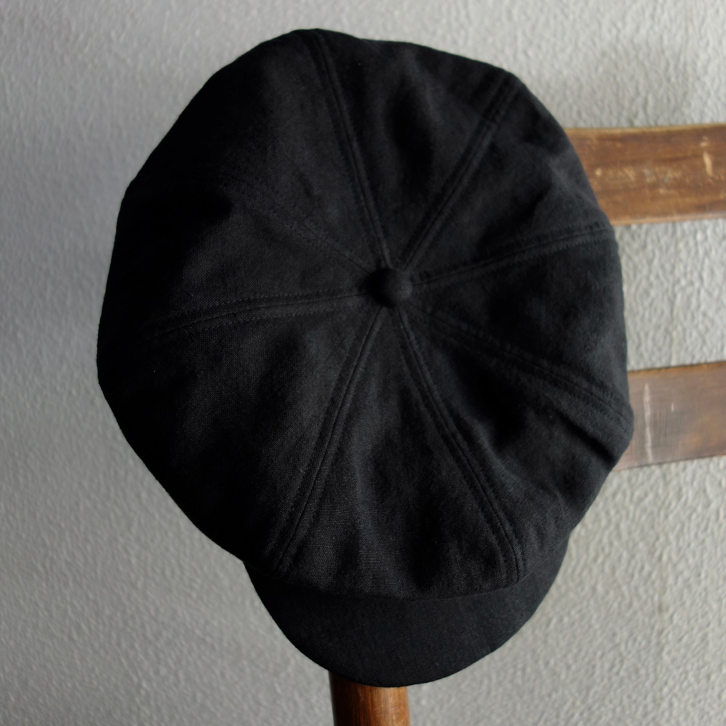 drapers belgium-linen cap / black