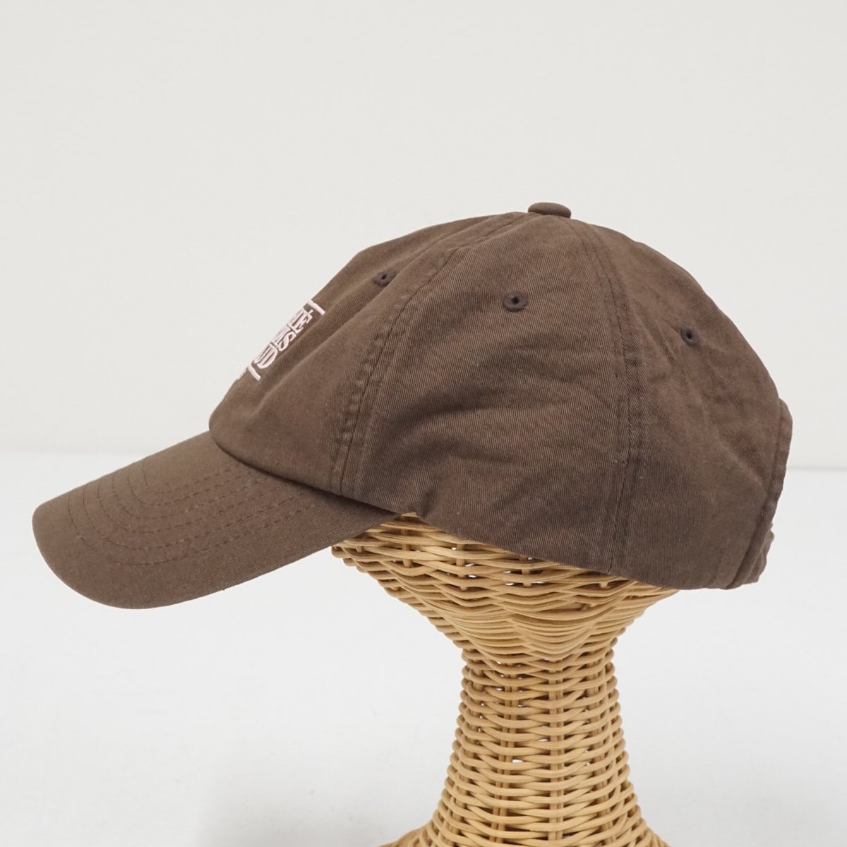 MARITHE&FRANCOIS GIRBAUD キャップ USED美品 ダークブラウン ピンク