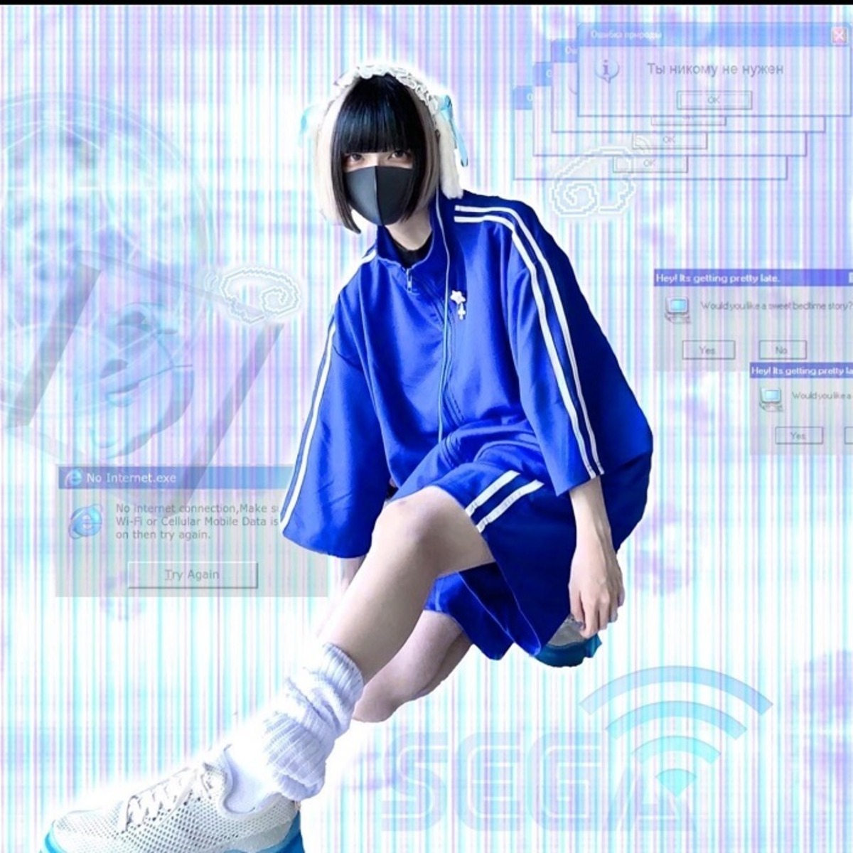 速達発送】 RomelCheo ビッグシルエット ライン ジャージ 上下 セット 
