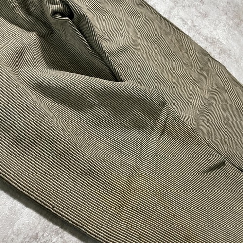 30-40s メタルボタン パッチワーク ストライプ コットンピケパンツ 詳細写真15