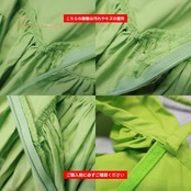 フラダンス 衣装 CC Fashions CCファッション ワンピース ドレス グリーン系 レフア柄 緑 黄 フリル フラ ダンス ダンス衣装 イベント ステージ ハワイアン アロハ かわいい 華やか おしゃれ 花 花柄 イエロー系
