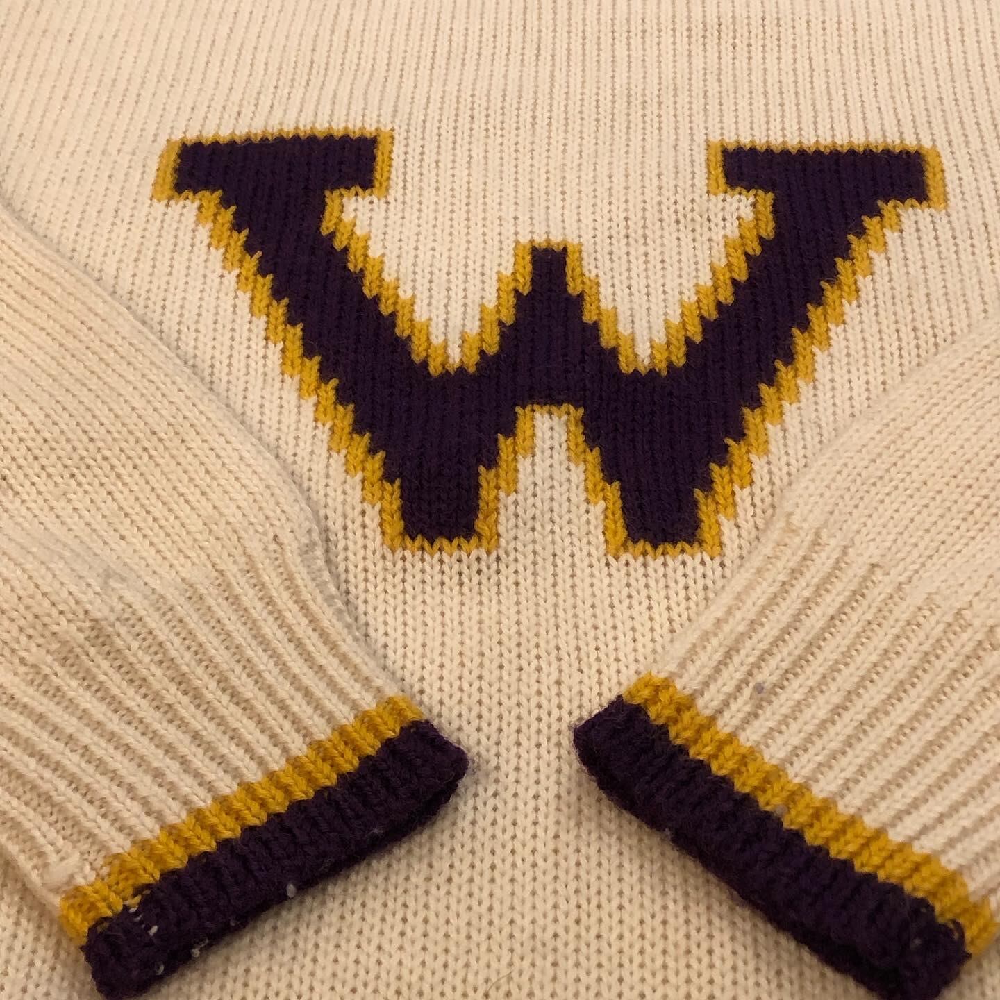 90s Callegiate Traditions "W" wool knit