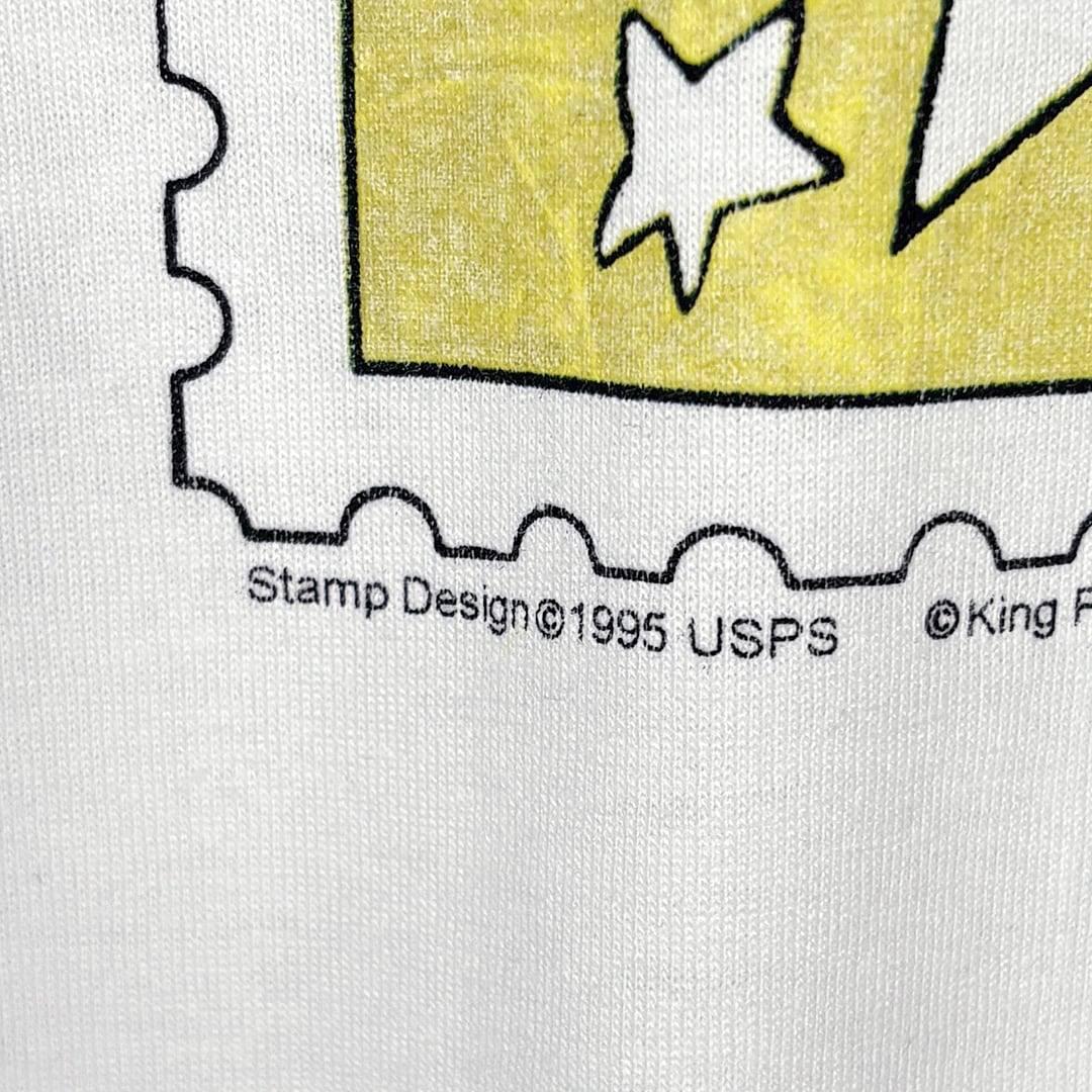 90s ポパイ USA製 ヴィンテージ Tシャツ 記念切手 ホワイト シングル