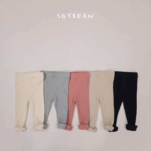 【取寄】soybean｜soft rib leggings｜ソフトリブレギンス｜XS-JM｜kids&jr｜26 spring