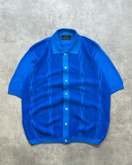 70s Sears Cable Design Nylon Knit Shirt