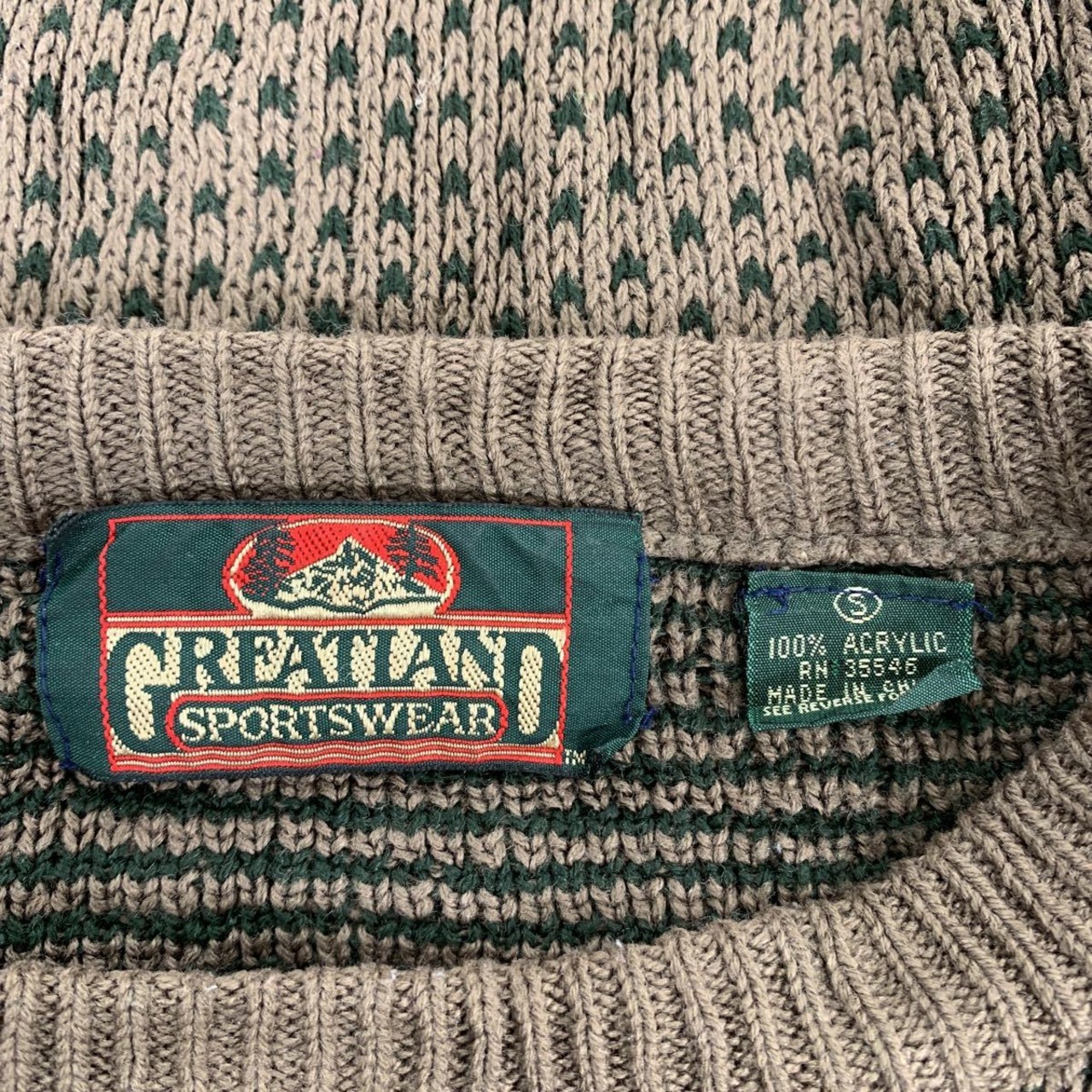 GRFATLAND sportswear ニットセーター S ブラウン トナカイ 古着卸 