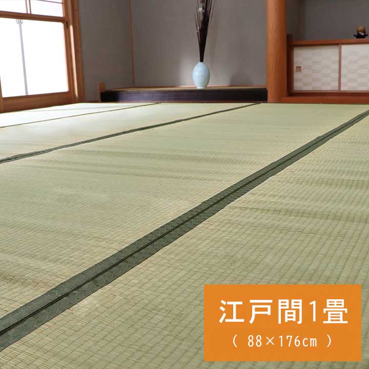 純国産 い草 上敷き カーペット 双目織 『草津』 本間1畳(約95×191cm）